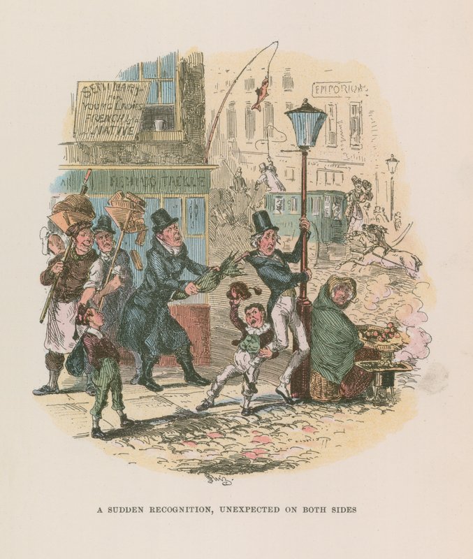 Illustration till Nicholas Nickleby av Hablot Knight Browne