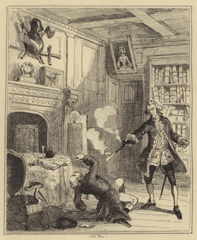 Lord Ferrers skjuter sin Steward av Hablot Knight Browne