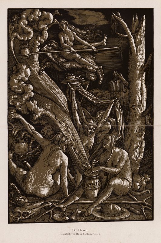 Häxornas sabbat (träsnitt) av Hans Baldung Grien
