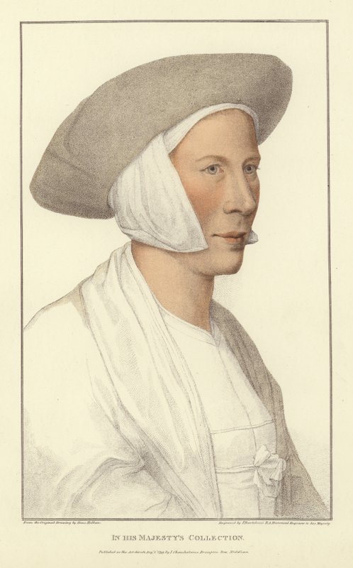 Anonym kvinna (akvatint) av Hans Holbein der Jüngere
