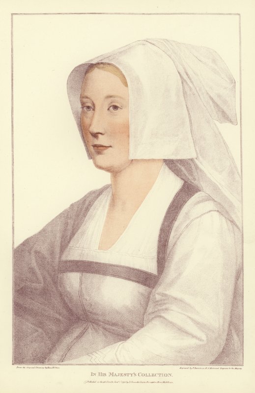 Anonym kvinna (akvatint) av Hans Holbein der Jüngere