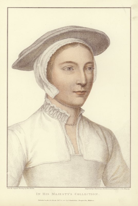 Anonym kvinna (akvatint) av Hans Holbein der Jüngere
