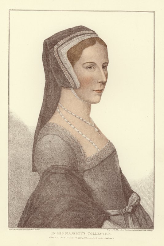 Anonym kvinna (akvatint) av Hans Holbein der Jüngere