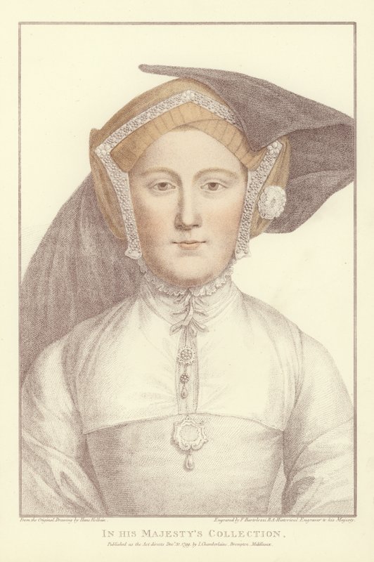 Anonym kvinna (akvatint) av Hans Holbein der Jüngere