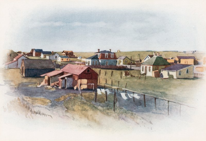 En präriestad, Gleichen, Alberta av Harold Copping