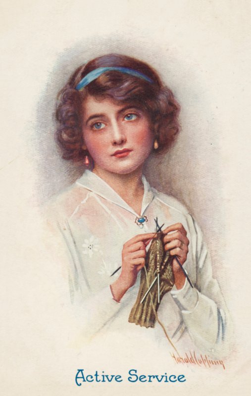 Aktiv tjänst (färglitografi) av Harold Copping