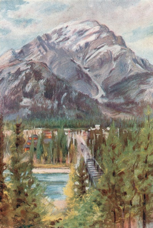 Cascade Mountain, Banff av Harold Copping