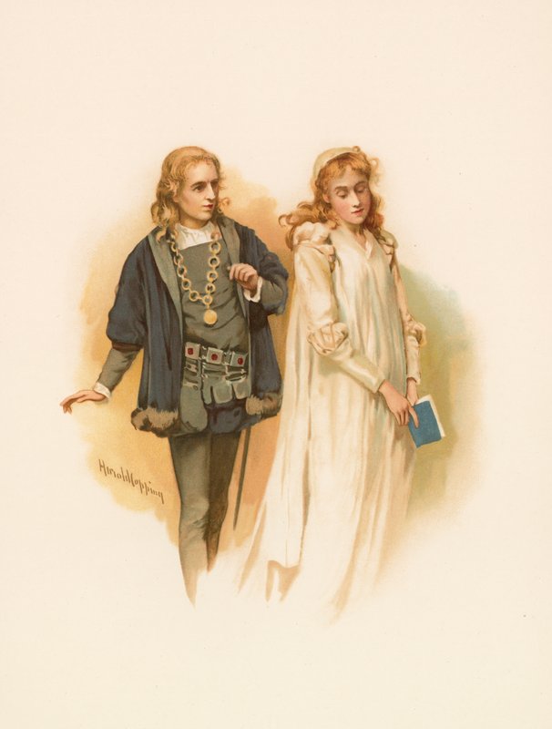 Hamlet och Ophelia av Harold Copping
