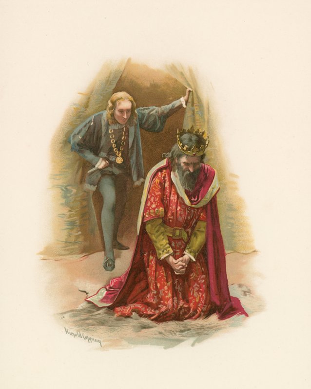 Hamlet och kungen av Harold Copping