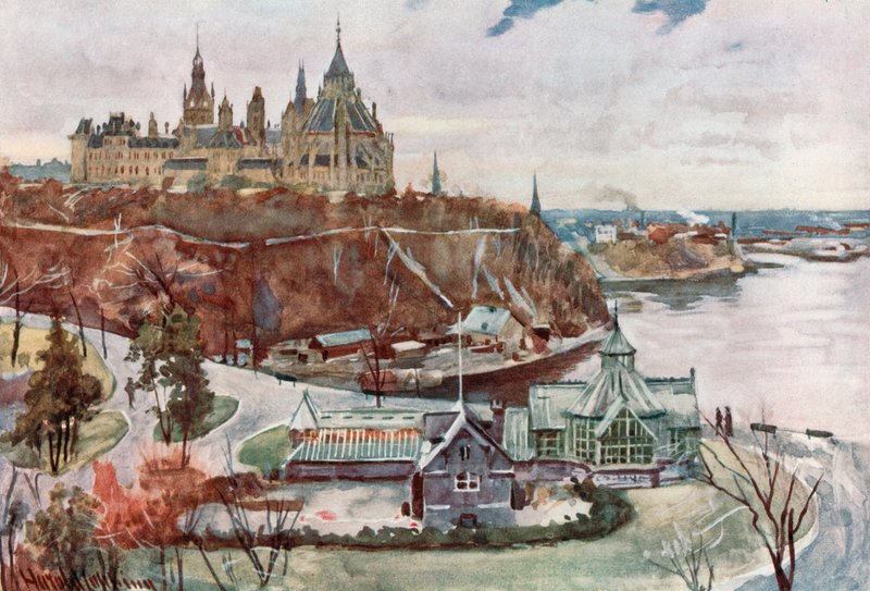 Houses of Parliament, Ottawa av Harold Copping