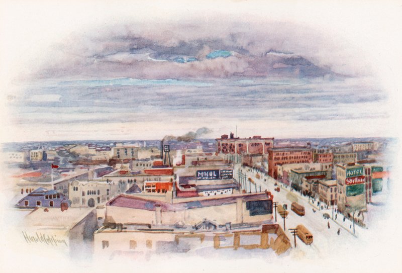 Winnipeg, från Union Bank Buildings av Harold Copping