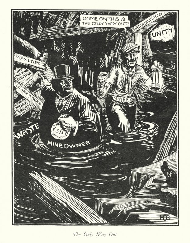 Den enda vägen ut (litografi) av Harold Outram Batho