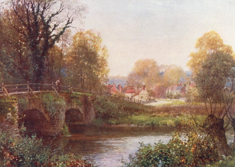 Eashing, nära Godalming (färglitografi) av Harold Sutton Palmer