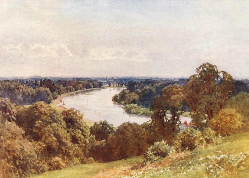Från Richmond Hill (färglitografi) av Harold Sutton Palmer