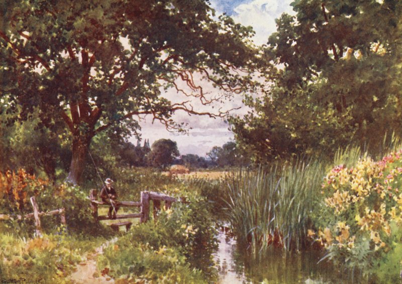 Nära Chobham (färglitografi) av Harold Sutton Palmer