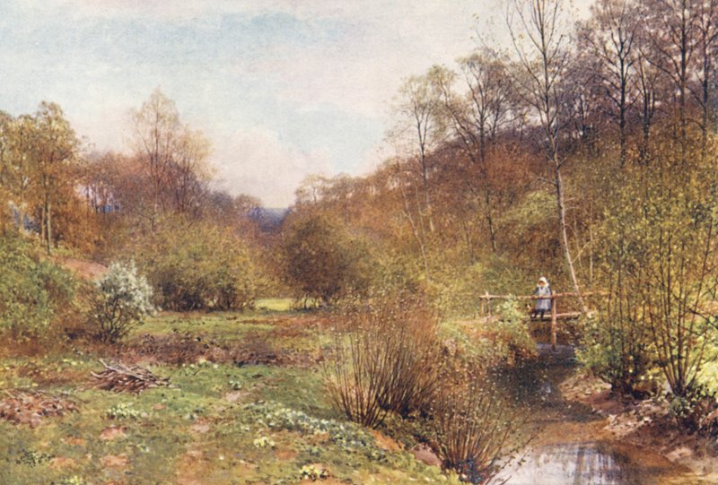 The Budding Year, Ockley (färglitografi) av Harold Sutton Palmer