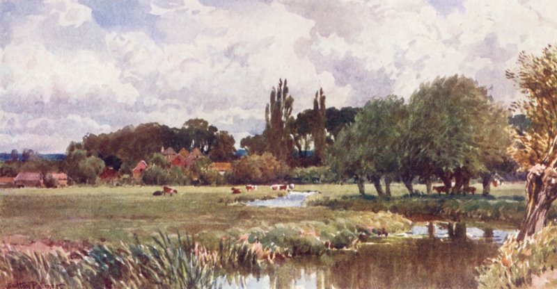 The Meads, Farnham (färglitografi) av Harold Sutton Palmer