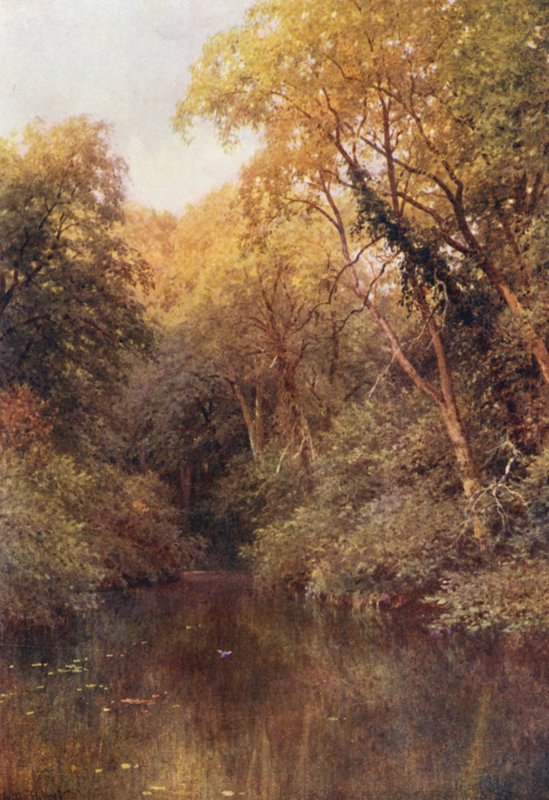 The Silent Pool, Albury (färglitografi) av Harold Sutton Palmer