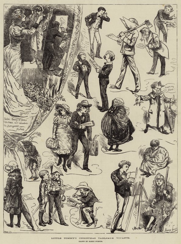 Lilla Tommys jul Tableaux Vivants av Harry Furniss