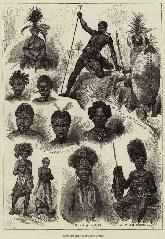 Zulus and Kaffirs of South Africa av Harry Furniss