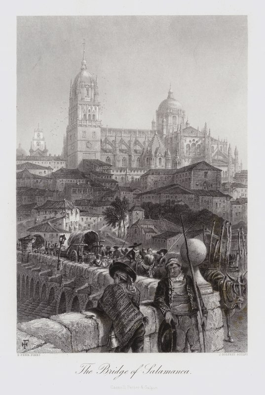 The Bridge of Salamanca (gravyr) av Harry (after) Fenn