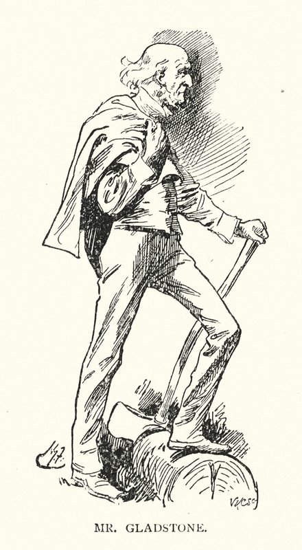 Mr Gladstone (litografi) av Harry (after) Furniss