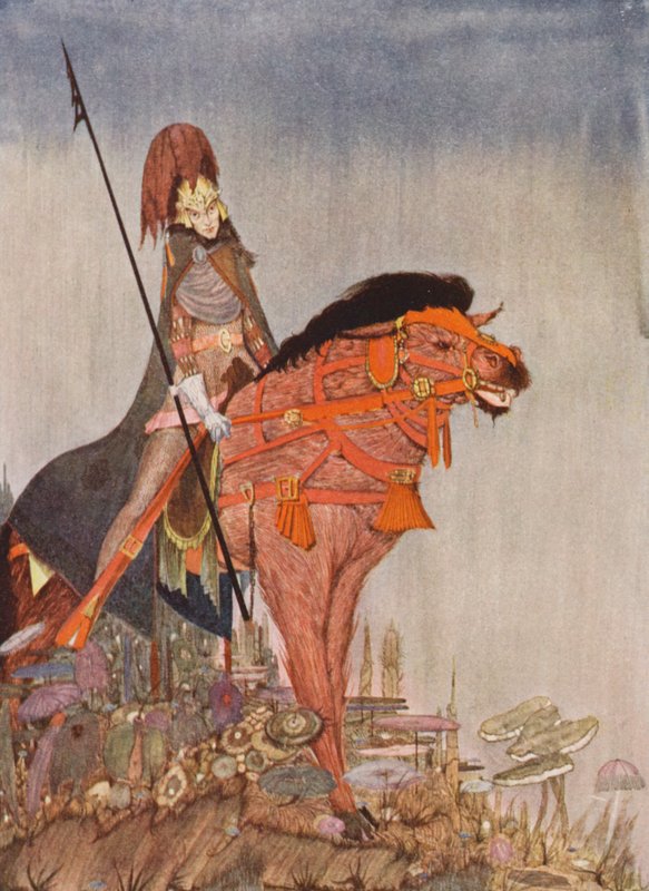 Edgar Allan Poe: Metzengerstein (färglitografi) av Harry Clarke