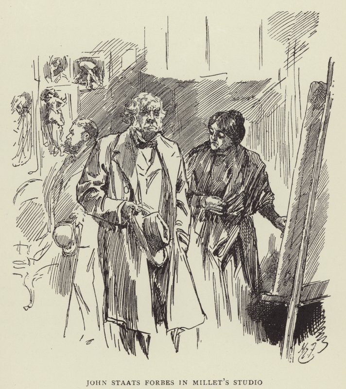 John Staats Forbes på Millets Studio av Harry Furniss