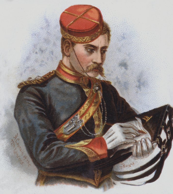 A Captain of the 12th Lancers (chromolitho) av Harry Payne