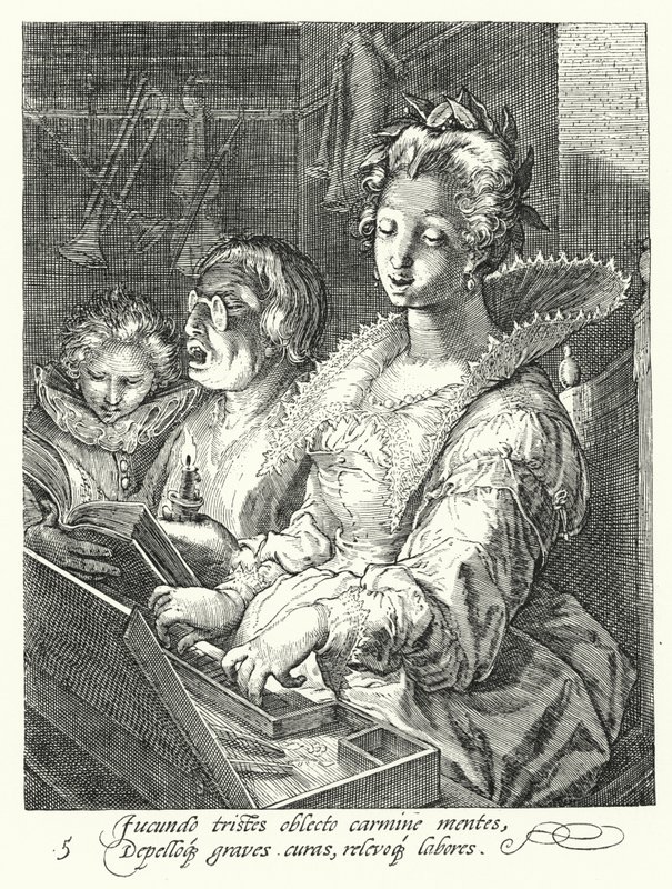 Musik (gravyr) av Hendrik (after) Goltzius