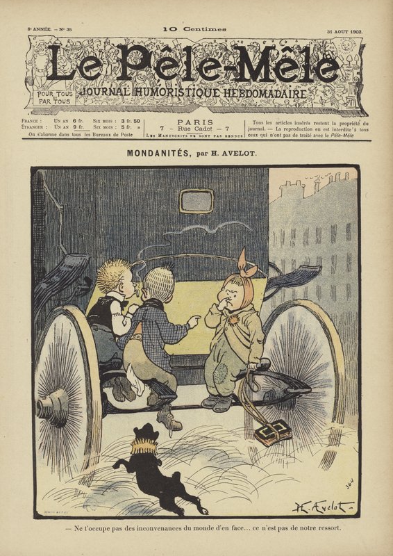 Mondaniter. Illustration för Le Pele-Mele, 1902 av Henri Avelot