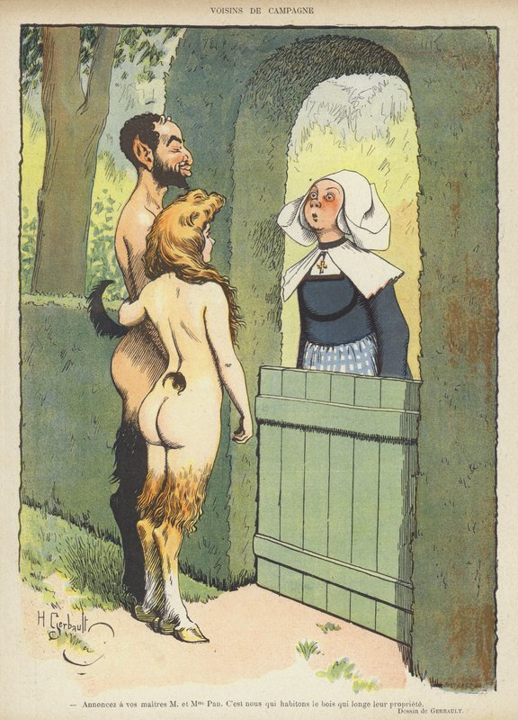 Illustration för Le Rire (färg litho) av Henri Gerbault