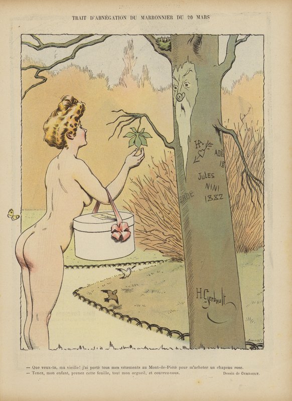 Illustration för Le Rire (färg litho) av Henri Gerbault