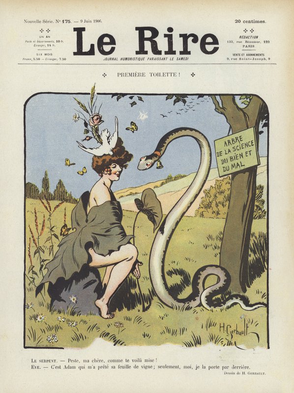 Illustration för Le Rire (färg litho) av Henri Gerbault