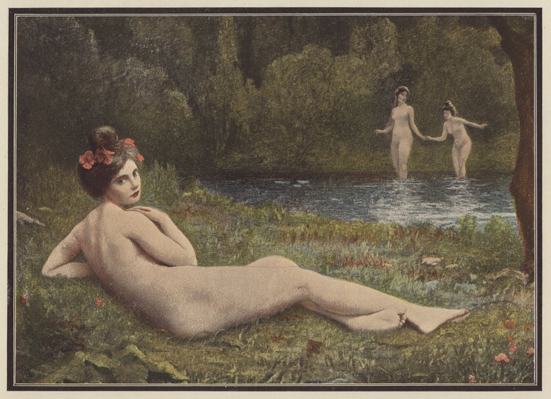 Sommarens nöjen (färg litho) av Henri Guinier