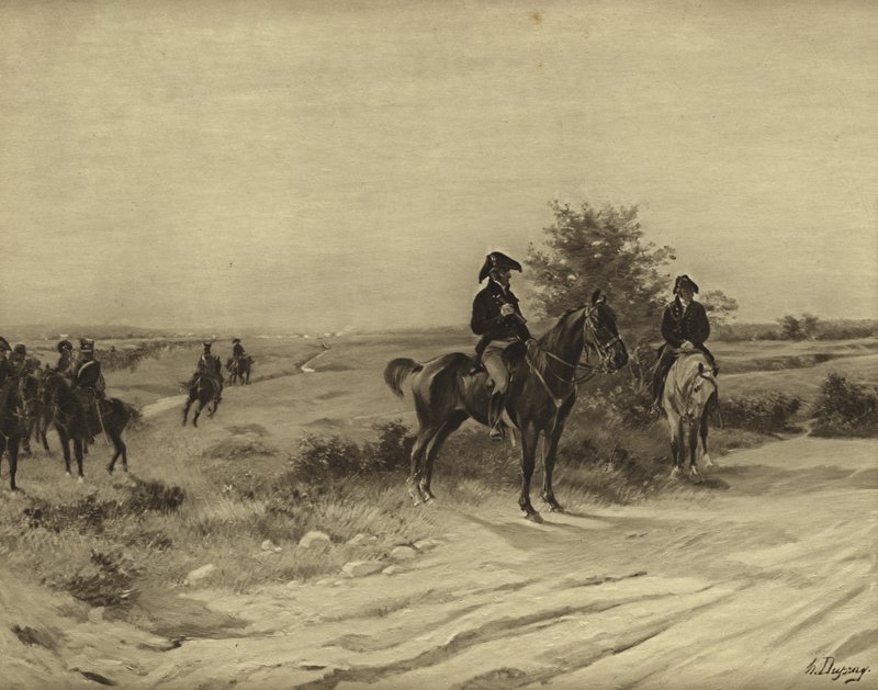 Slaget vid Waterloo, 1815 (gravyr) av Henri Louis Dupray