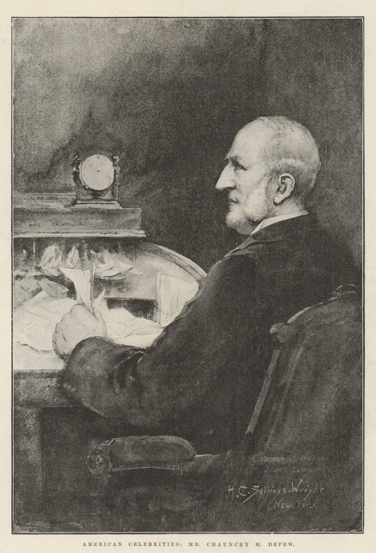 Amerikanska kändisar, Mr Chauncey M Depew av Henry Charles Seppings Wright
