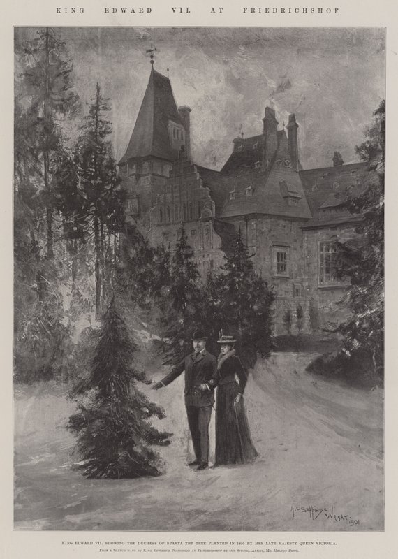 Kung Edward VII på Friedrichshof av Henry Charles Seppings Wright
