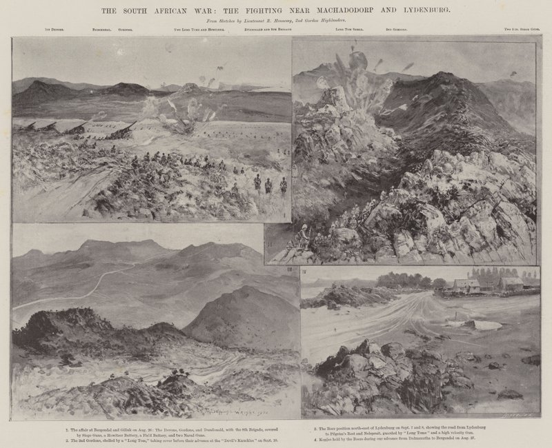 Sydafrikanska kriget, striderna nära Machadodorp och Lydenburg av Henry Charles Seppings Wright