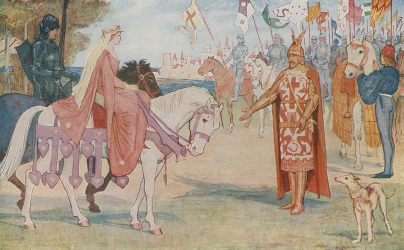 Lancelot för Guenevere till Arthur av Henry Justice Ford