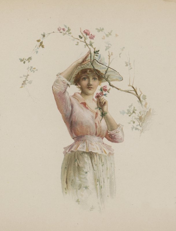 En röd, röd ros (chromolitho) av Henry Marriott Paget