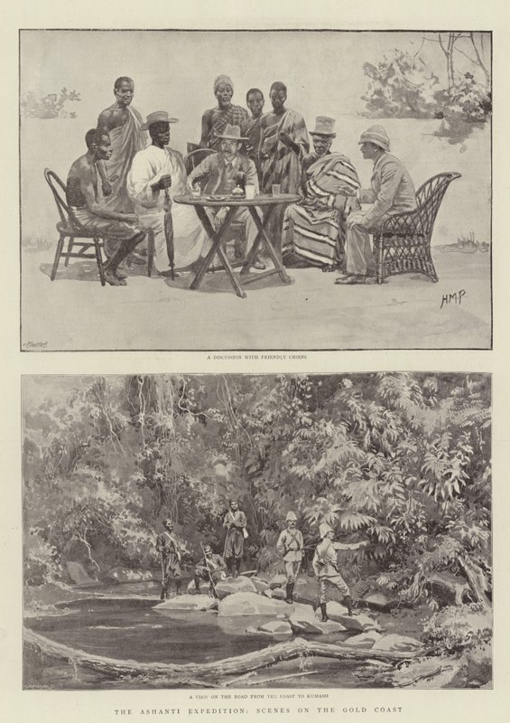 Ashanti-expeditionen, scener på guldkusten av Henry Marriott Paget