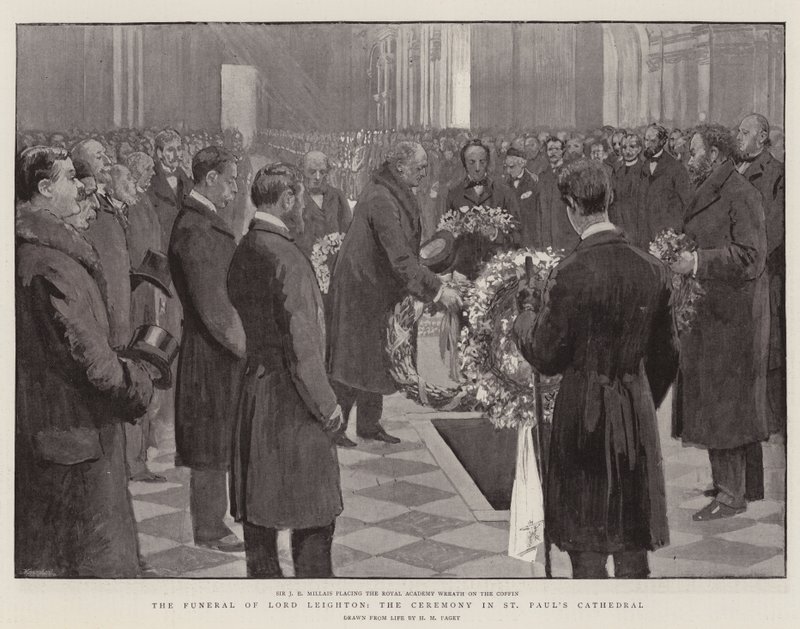Begravningen av den avlidne Lord Leighton, ceremonin i St Paul