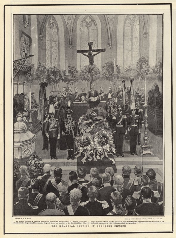 Minnesgudstjänsten i Cronbergs kyrka av Henry Marriott Paget