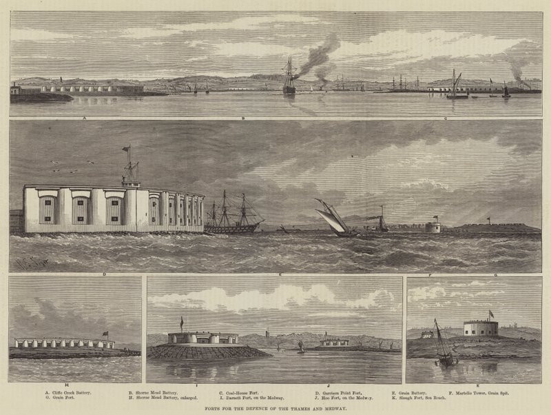 Fort för försvaret av Themsen och Medway av Henry Spernon Tozer