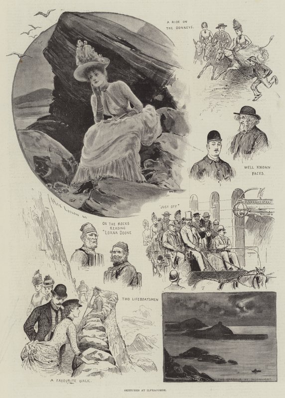 Skisser i Ilfracombe av Henry Stephen Ludlow
