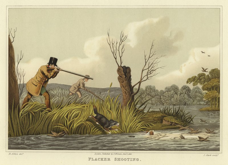 Flacker Shooting (chromolitho) av Henry Thomas Alken