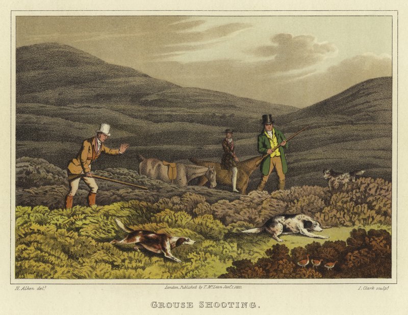 Ripeskytte (chromolitho) av Henry Thomas Alken