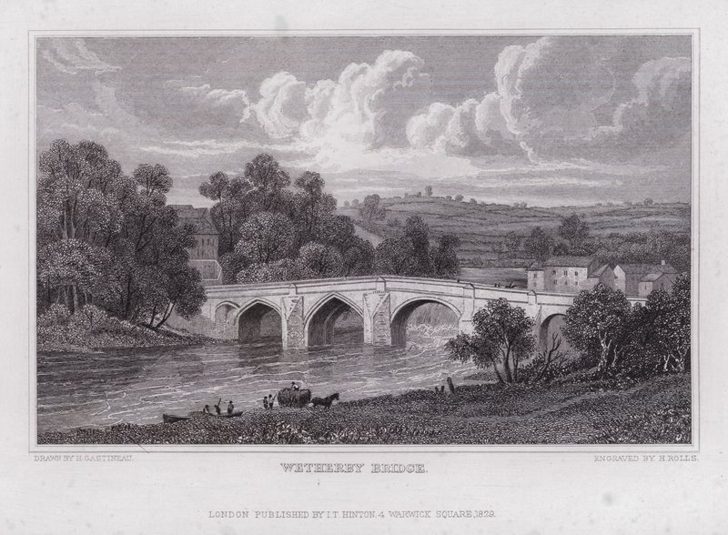Wetherby Bridge (gravyr) av Henry (after) Gastineau