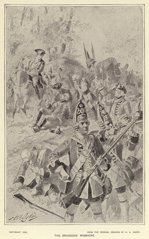 Braddockmassakern (litho) av Henry Alexander (after) Ogden